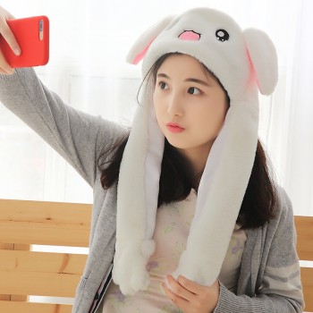 New Style attractive kids Cuddly Moving Ear Rabbit Hat Dance Plush Toy For Gift