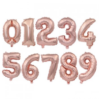 Gold Sliver 32 inch  0-9  Large Helium Digital Air Ballons Foil Children Festival Birthday Party for Kids Cartoon Hat Toys