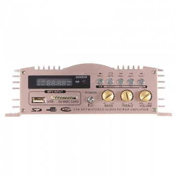 KROAK Mini Hi-Fi 600W 2 CH Stereo Audio Power Car Amplifier for Subwoofer USB SD FM Car Auto Motorcycle