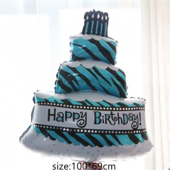 foil balloons Baby Boy Birthday Cake air Balloons  girl Birthday inflatable Party Decorations Kids cartoon hat