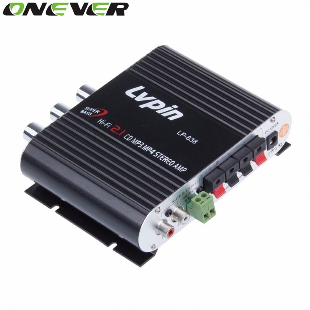 Car Amplifier 12V Mini Hi-Fi Amplifier Subwoofer Booster Radio MP3 2 Channel Stereo for Car Motorcycle caixa de som amplificada