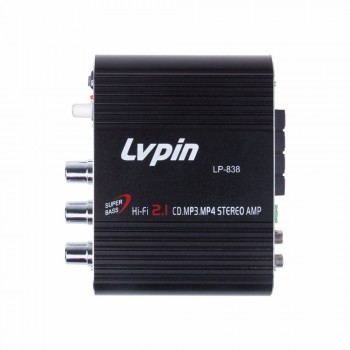 Car Amplifier 12V Mini Hi-Fi Amplifier Subwoofer Booster Radio MP3 2 Channel Stereo for Car Motorcycle caixa de som amplificada