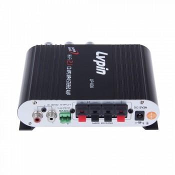 Car Amplifier 12V Mini Hi-Fi Amplifier Subwoofer Booster Radio MP3 2 Channel Stereo for Car Motorcycle caixa de som amplificada