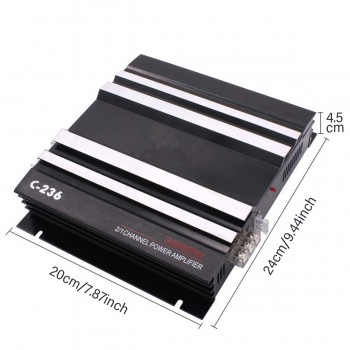 3800W Car Power Amplifier for Subwoofer DC 12V 2 Channel HiFi Bass Car Amplifier Board Stereo Boat Motorcycle Home Music Player