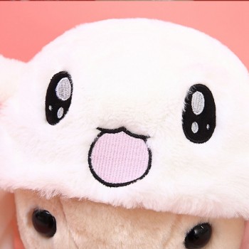 Hot 2018 Moving Ear Rabbit Hat Toys Funny Pinching Ear Will Move Soft Stuffed Animals cap pikachu caps cute ear moving hats