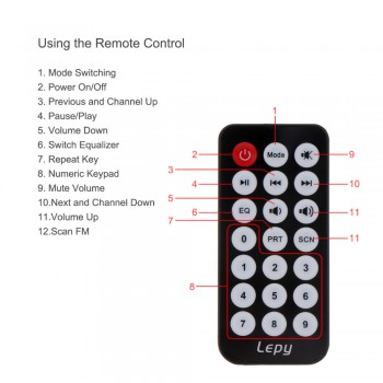 HiFi 2.1 Channel EDR Bluetooth Car Amplifier Subwoofer USB U Disk Auto Stereo Audio Amplifier with Remote Control Power Adapter