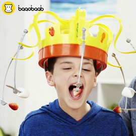 Baaobaab SWMZ Crown Food Hat Funny Tidy Party Eat The Food Strawberry Marshmallow With Revolving Party Hat not include battery