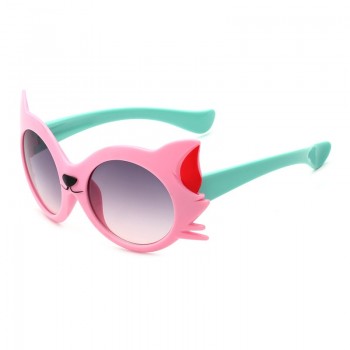 2018 New Girls Boy 8 Colors Cartoon Cat Anti UV400 Eyeglasses Toddler Baby Sunglasses