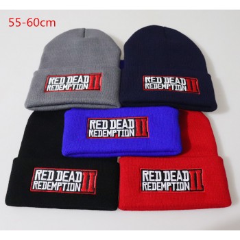 Red Dead Redemption 2 Hats Winter Warm Embroidered Knitted Hat Boy Toys Pullover Rap Caps Hip-hop Knit Hat Kids Patry Toy Hat