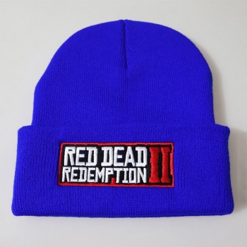 Red Dead Redemption 2 Hats Winter Warm Embroidered Knitted Hat Boy Toys Pullover Rap Caps Hip-hop Knit Hat Kids Patry Toy Hat