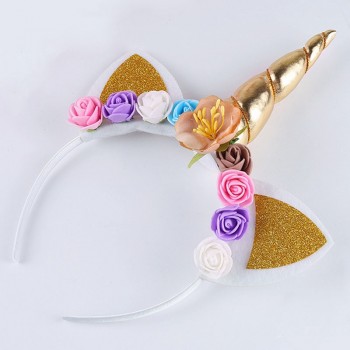 Lovely Unicorn Girls Headdress Party Supplies Decoration Halloween Masquerade Headbands for kids or Grownups Articles
