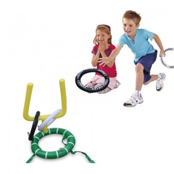 3 Style Kids Party Cartoon Hats Cute Deer Head/ Bunny Ears/Football Ferrule Toss 4 Rings Game Inflatable Toys Party Decoration