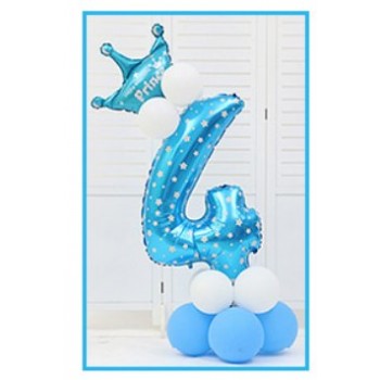 16pcs/pack Pink Blue 0-9 Numbers Large Helium Number Foil Children Festivals Dekoration Birthday Party Toy hat for Kids
