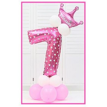 16pcs/pack Pink Blue 0-9 Numbers Large Helium Number Foil Children Festivals Dekoration Birthday Party Toy hat for Kids