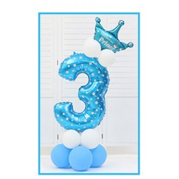 16pcs/pack Pink Blue 0-9 Numbers Large Helium Number Foil Children Festivals Dekoration Birthday Party Toy hat for Kids