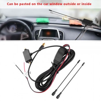 In Car Radio Digital TV Antenna with Amplifier DVB-T ISDB-T Signal Antenna Reception Amplifier Car Digital Automobile Hot