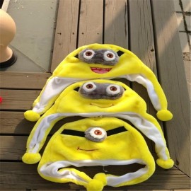 Minions Cartoon Animal Plush Toy Hat photo props cosplay plush toy hat Christmas Halloween birthday party dress up