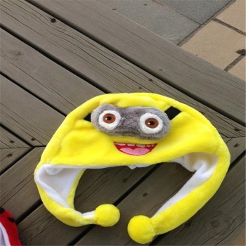 Minions Cartoon Animal Plush Toy Hat photo props cosplay plush toy hat Christmas Halloween birthday party dress up