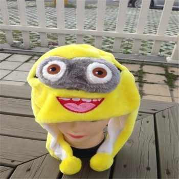 Minions Cartoon Animal Plush Toy Hat photo props cosplay plush toy hat Christmas Halloween birthday party dress up