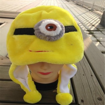 Minions Cartoon Animal Plush Toy Hat photo props cosplay plush toy hat Christmas Halloween birthday party dress up
