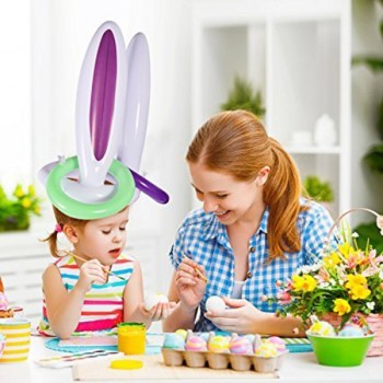 Inflatable Bunny Ears Ring Toss Games Party Game Toys for Kids Parents Christmas Indoor Play  YJS Dropship