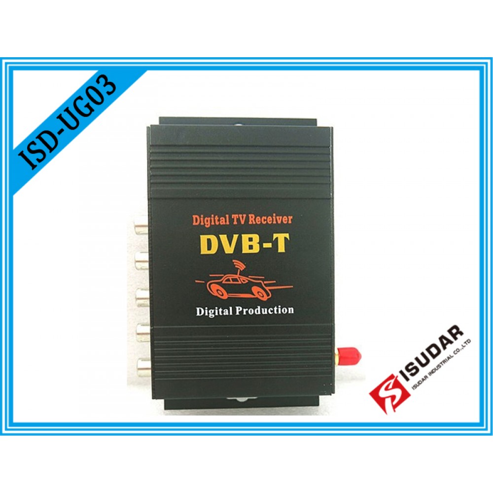 Isudar Digital TV Receiver for Car HD DVB-T MPEG-4 3 Way Video Output Dual Audio Channel Output For Europen