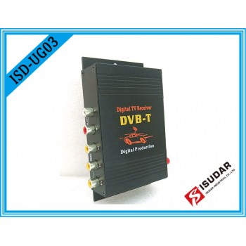Isudar Digital TV Receiver for Car HD DVB-T MPEG-4 3 Way Video Output Dual Audio Channel Output For Europen