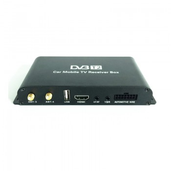 180-200km/h Speed Driving DVB-T2 Car Digital TV Receiver Box with 4 Antennas four Mobility Tuners auto DVB T2 HD 1080P USB HDMI
