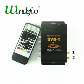 DVB-T Car Digital TV HD MPEG-4 Tuner Receiver Two Antenna 140-200km/h Two Chip Tuner DVB T BOX