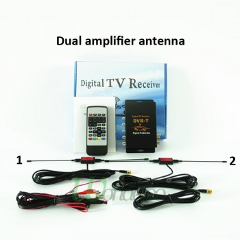 DVB-T Car Digital TV HD MPEG-4 Tuner Receiver Two Antenna 140-200km/h Two Chip Tuner DVB T BOX