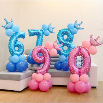 13pcs/set Birthday Balloons Children Number Foil Balloons Happy Birthday Party Decorations Kids ballon cartoon hat