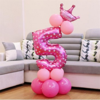 13pcs/set Birthday Balloons Children Number Foil Balloons Happy Birthday Party Decorations Kids ballon cartoon hat