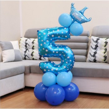 13pcs/set Birthday Balloons Children Number Foil Balloons Happy Birthday Party Decorations Kids ballon cartoon hat