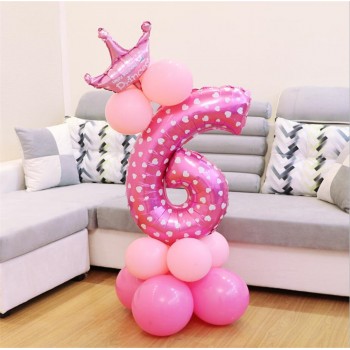 13pcs/set Birthday Balloons Children Number Foil Balloons Happy Birthday Party Decorations Kids ballon cartoon hat