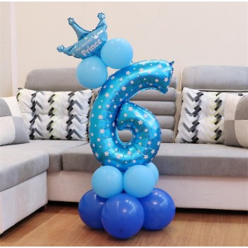 13pcs/set Birthday Balloons Children Number Foil Balloons Happy Birthday Party Decorations Kids ballon cartoon hat