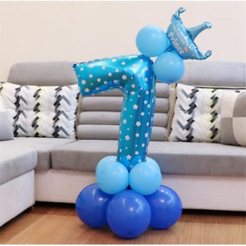 13pcs/set Birthday Balloons Children Number Foil Balloons Happy Birthday Party Decorations Kids ballon cartoon hat