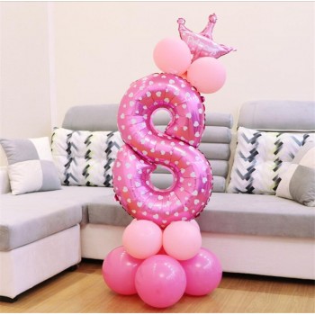 13pcs/set Birthday Balloons Children Number Foil Balloons Happy Birthday Party Decorations Kids ballon cartoon hat