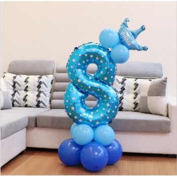 13pcs/set Birthday Balloons Children Number Foil Balloons Happy Birthday Party Decorations Kids ballon cartoon hat
