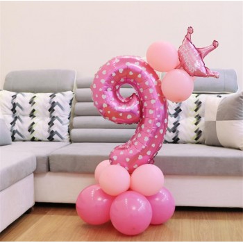 13pcs/set Birthday Balloons Children Number Foil Balloons Happy Birthday Party Decorations Kids ballon cartoon hat