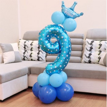 13pcs/set Birthday Balloons Children Number Foil Balloons Happy Birthday Party Decorations Kids ballon cartoon hat