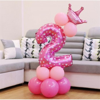 13pcs/set Birthday Balloons Children Number Foil Balloons Happy Birthday Party Decorations Kids ballon cartoon hat