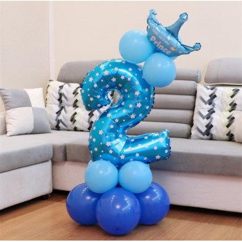 13pcs/set Birthday Balloons Children Number Foil Balloons Happy Birthday Party Decorations Kids ballon cartoon hat