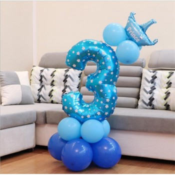 13pcs/set Birthday Balloons Children Number Foil Balloons Happy Birthday Party Decorations Kids ballon cartoon hat