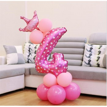 13pcs/set Birthday Balloons Children Number Foil Balloons Happy Birthday Party Decorations Kids ballon cartoon hat