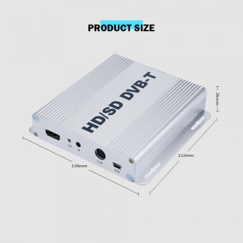 Universal Car DVB-T Mobile Digital TV Receiver PVR EPG HD/SD UHF/VHF 2 Frequency Tuners TV BOX Support USB HDMI AV-out TV/Radio