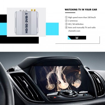 Universal Car DVB-T Mobile Digital TV Receiver PVR EPG HD/SD UHF/VHF 2 Frequency Tuners TV BOX Support USB HDMI AV-out TV/Radio
