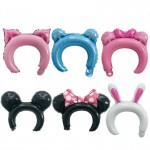 3pcs/set Inflatable Cartoon Hats Film Headband Balloon Toys Cute Birthday Party Hat Children Present Gifts Kids Birthday Hats
