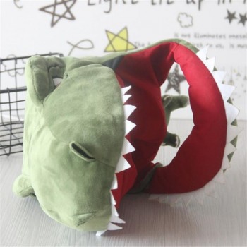 Crocodile shark Plush head cap  photo props cosplay toy hat plush toy Christmas Halloween birthday party dress up