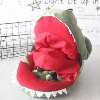 Crocodile shark Plush head cap  photo props cosplay toy hat plush toy Christmas Halloween birthday party dress up