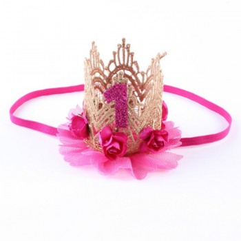 Baby First Birthday Hat Girl Princess Crown 1 Year Old Cartoon Hat Birthday Headband Newborn Photography Props Christmas Gift